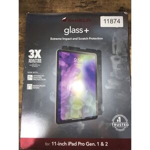 Zagg Invisible Shield Glass + Shield for iPad Pro 11" Gen.‎ 1-2  And Air 4/5 New